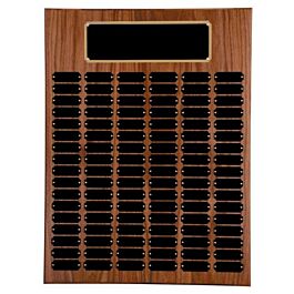 18X24 Walnut Perpetual Award Plaque - 102 Plates